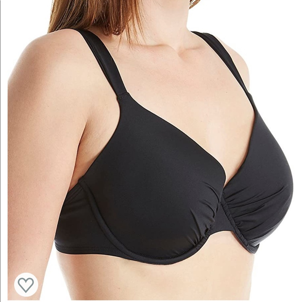 Jantzen Solid Black Underwire Bikini Top